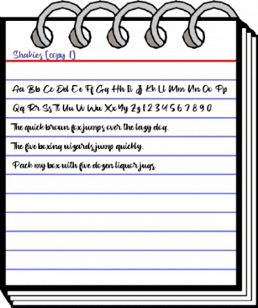 Shakies Regular animated font preview